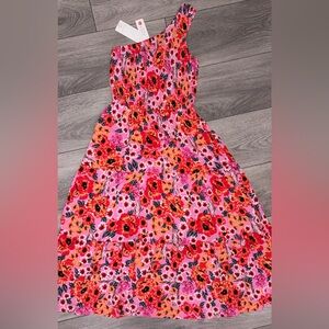 ZCSIA Size Small Multicolored One Shoulder Floral Maxi Dress New With Tags Rayon